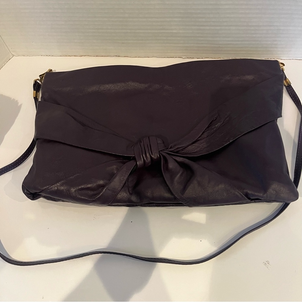 Vintage Karnig Mann Oversized Leather Clutch – Made in Canada w/Crossbody Strap - Picture 3 of 10